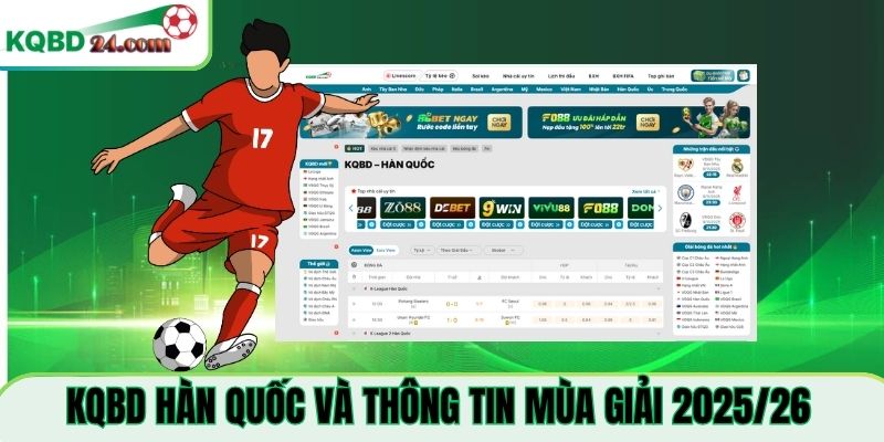 KQBD Hàn Quốc và thông tin mới nhất mùa giải 2025/2026